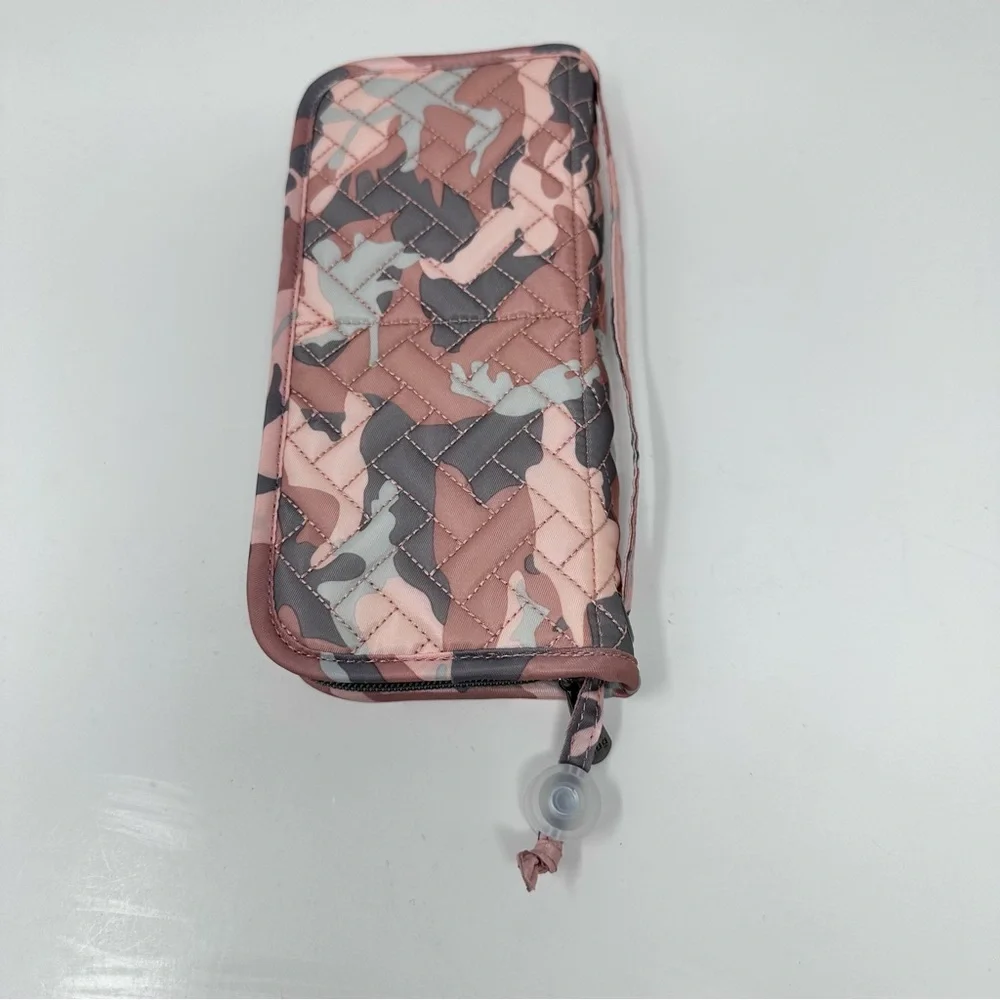 Lug Sleeper Convertible Travel Makeup Brush Holder Camo Pink Gray